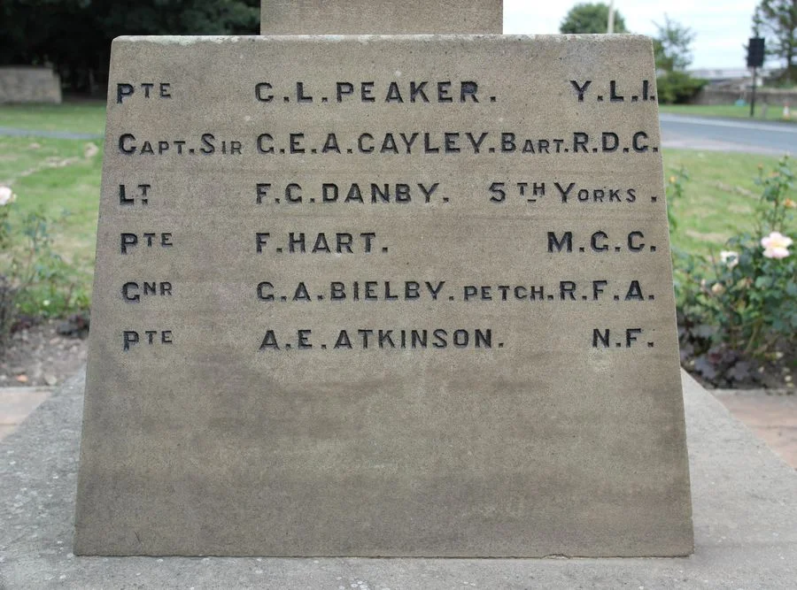 BROMPTON and SAWDON WAR MEMORIAL, YORKSHIRE