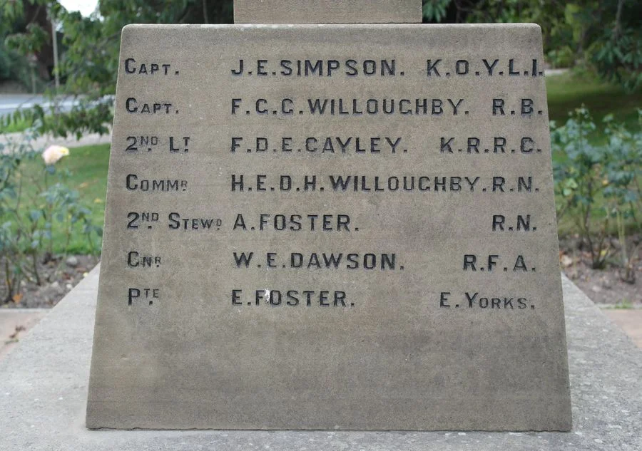 BROMPTON and SAWDON WAR MEMORIAL, YORKSHIRE