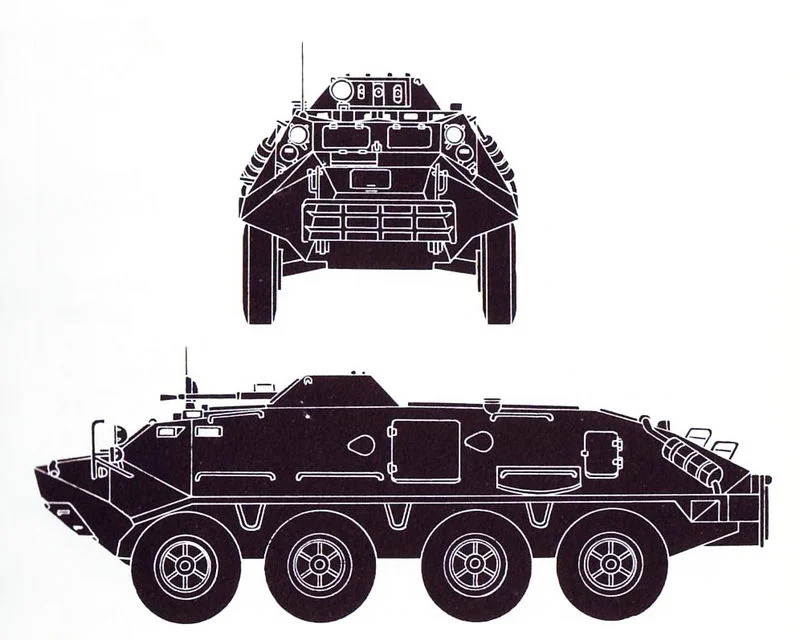 BTR 60 silhouette plan