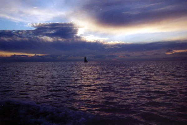 cable boat at sea.