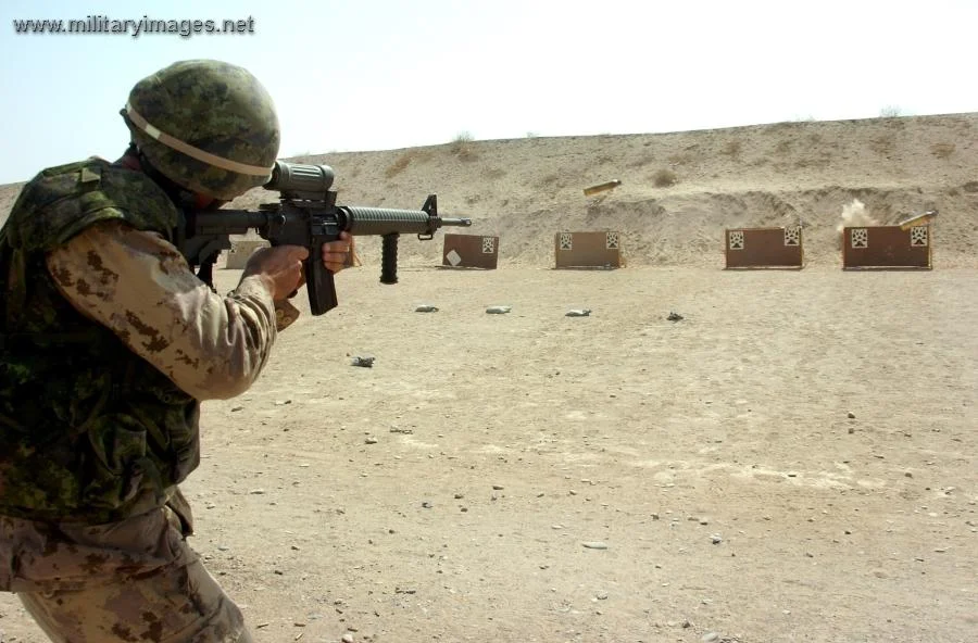 Canadian Soldiers at the rifle range