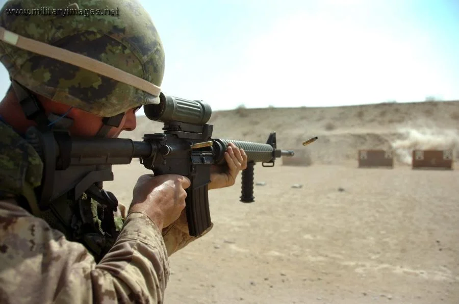 Canadian Soldiers at the rifle range