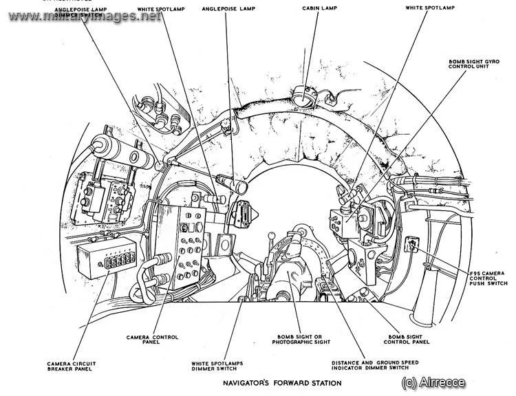 Canberra PR7 Cockpit and Nav Stations