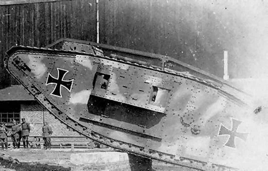 Captured British WW1 Tank