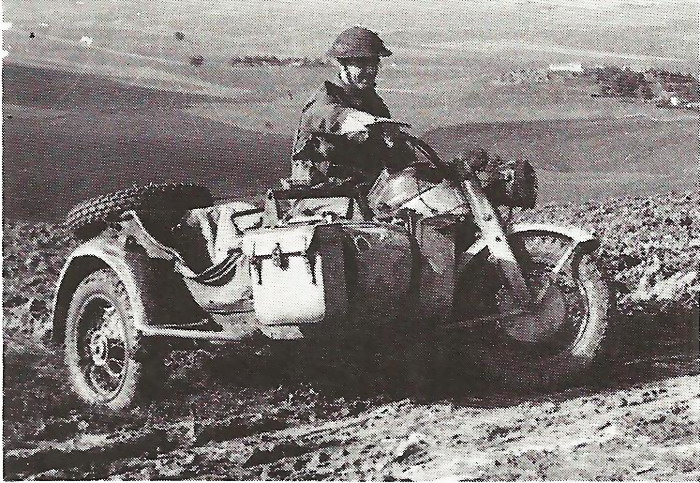 Captured German Motorcycle WW2