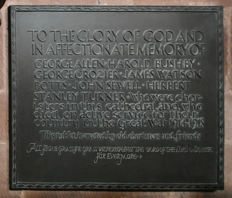 Carlisle Cathedral Choristers WW1 Memorial