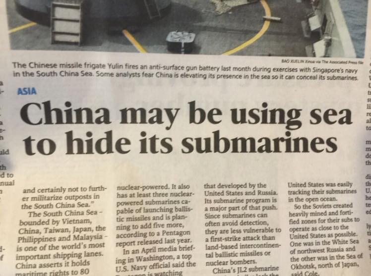 China Using Sea To Hide Submarines Lol