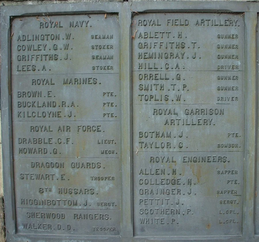 Clay Cross War Memorial Derbyshire