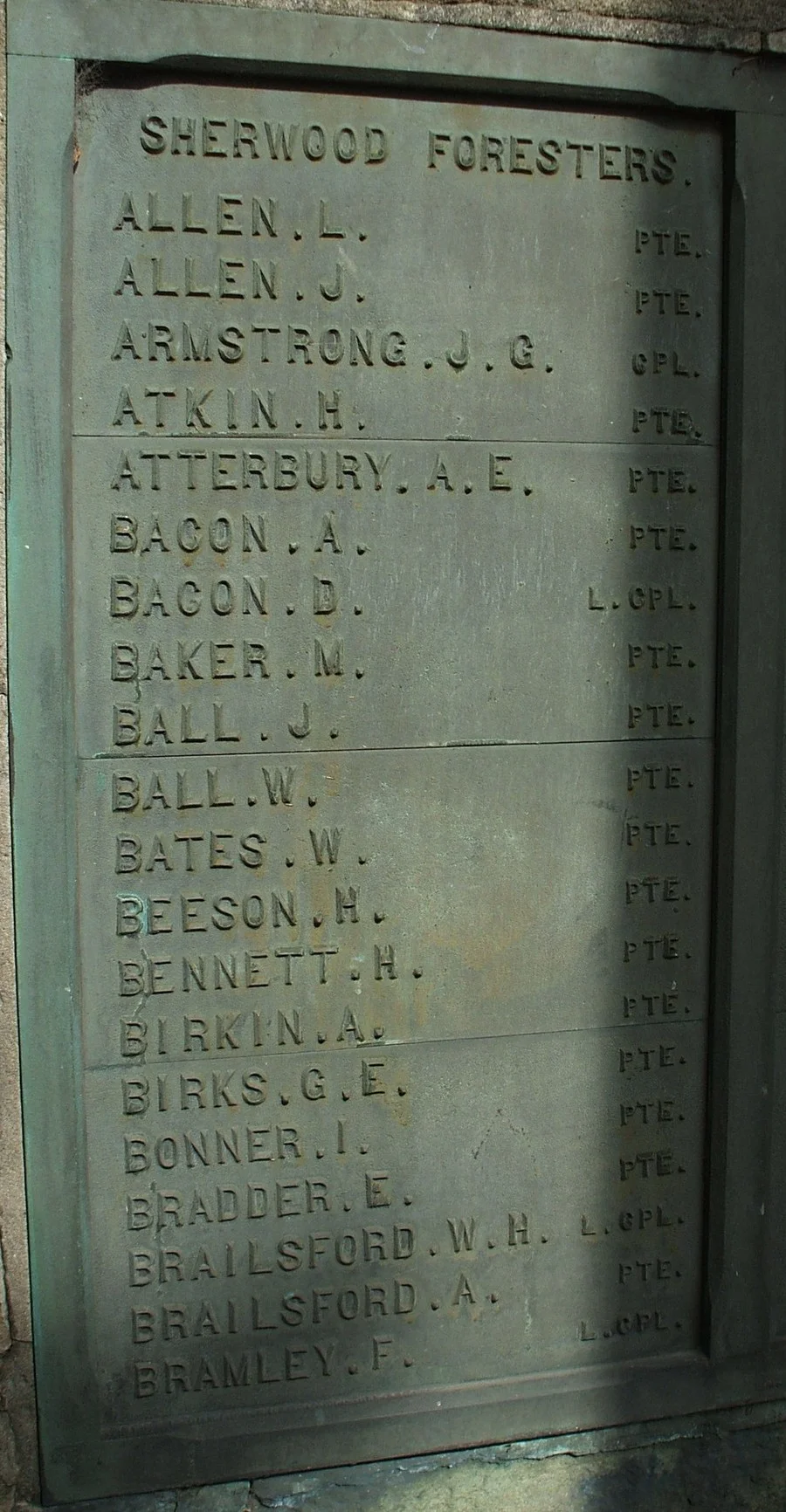 Clay Cross War Memorial Derbyshire