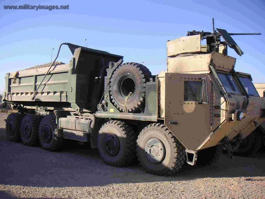 Combat dump truck in Iraq