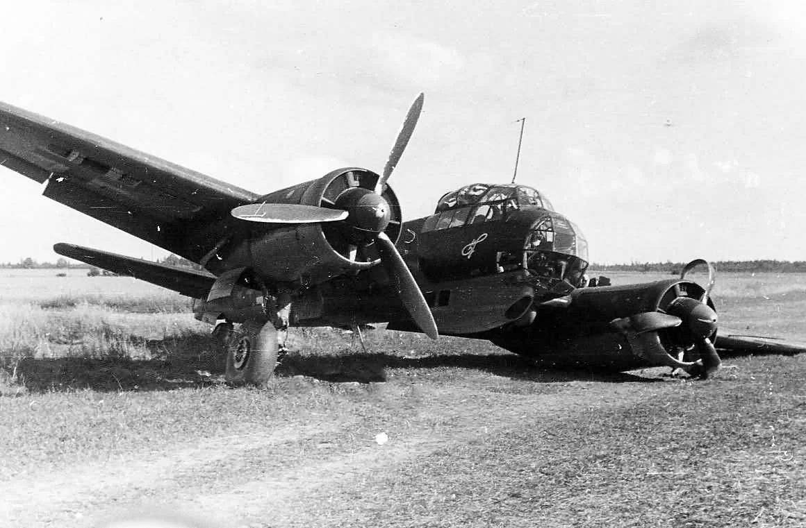 Crashed Ju88A Of Kampfgeschwader 1 Hindenburg