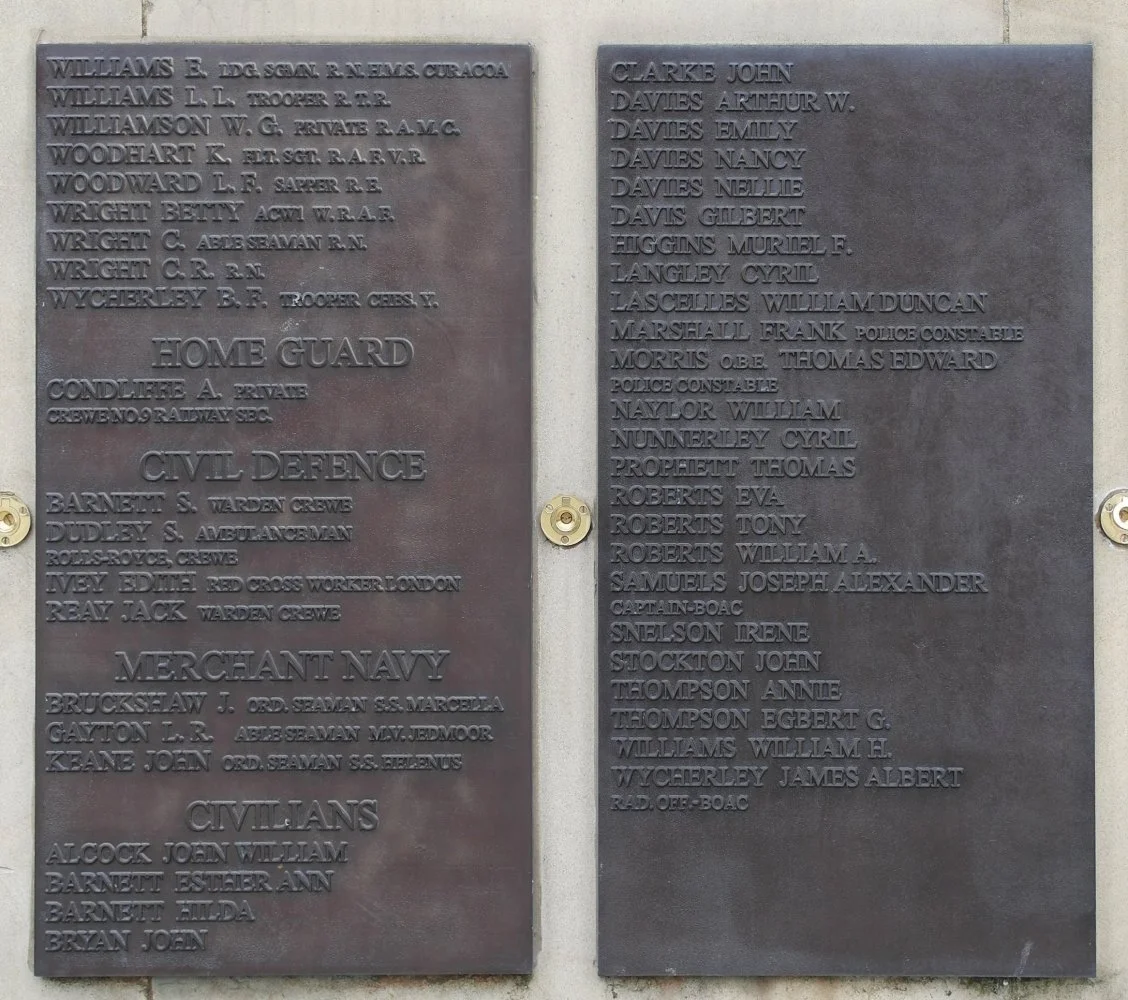 Crewe War Memorial, Cheshire