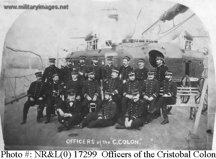 Cristobal Colon. Ship's officers