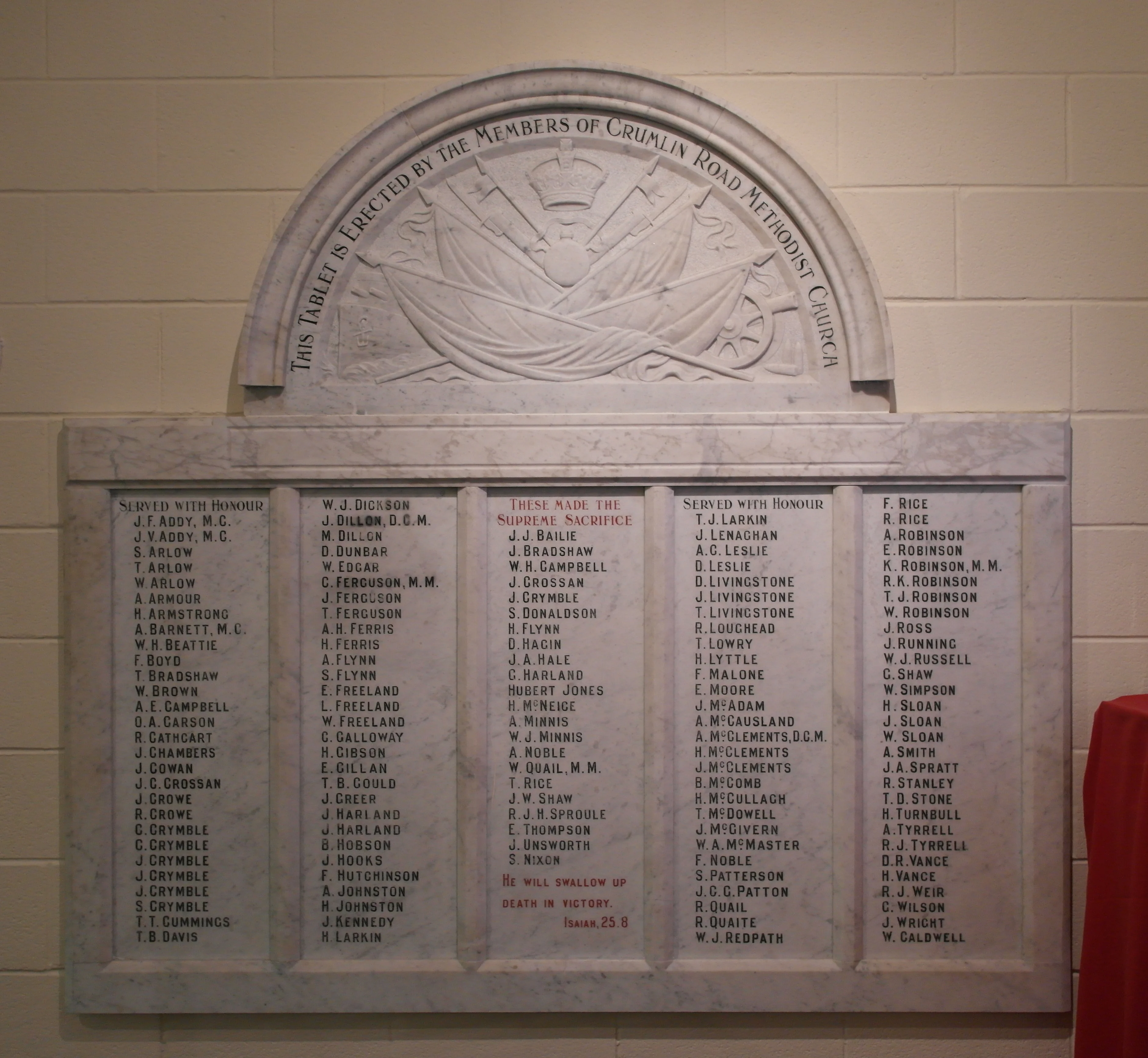 Crumlin Methodist Church War Memorial 1 Militaryimages Net