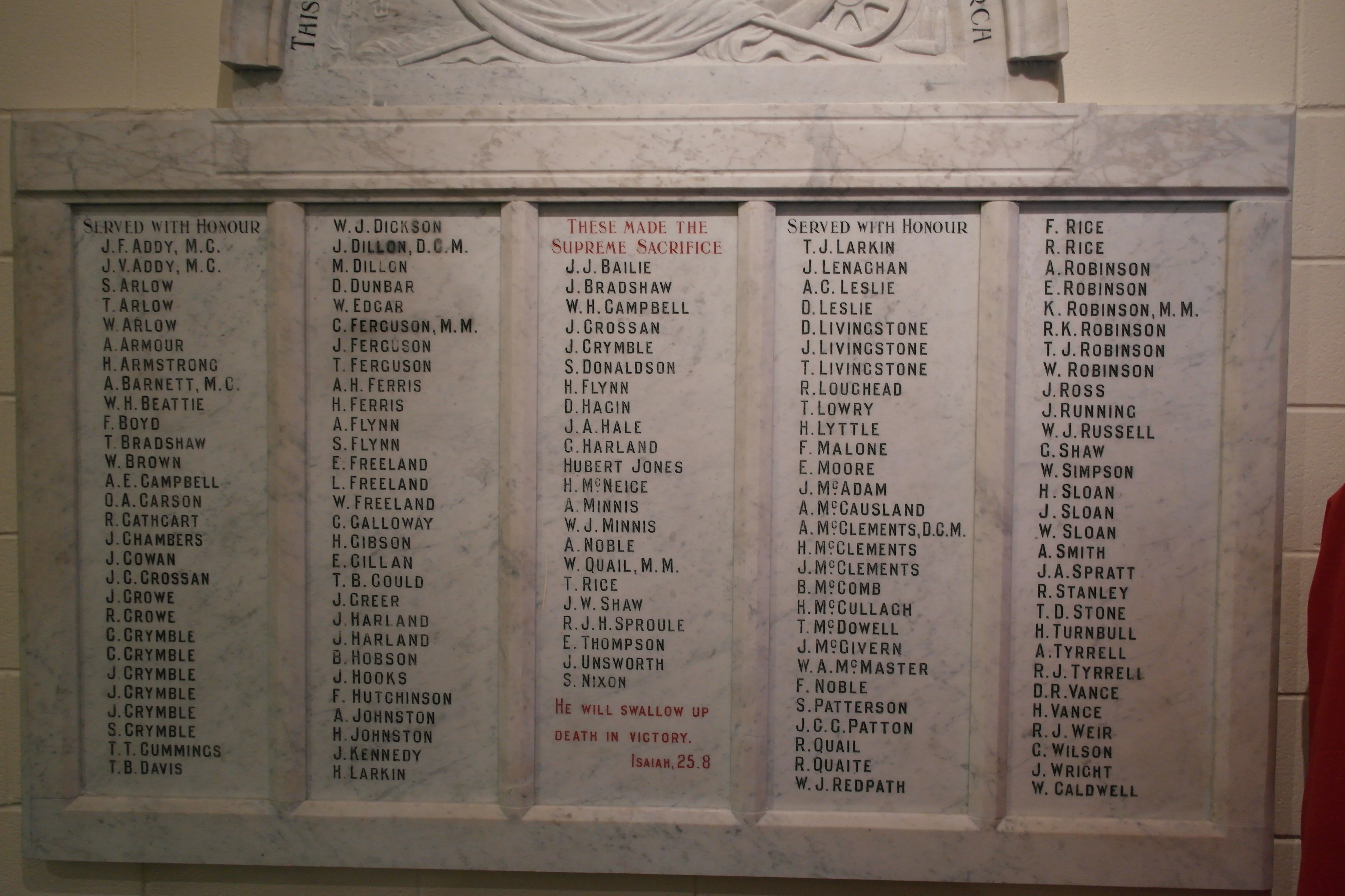 Crumlin Methodist Church War Memorial (2)