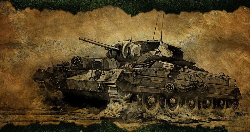 Crusader tank art