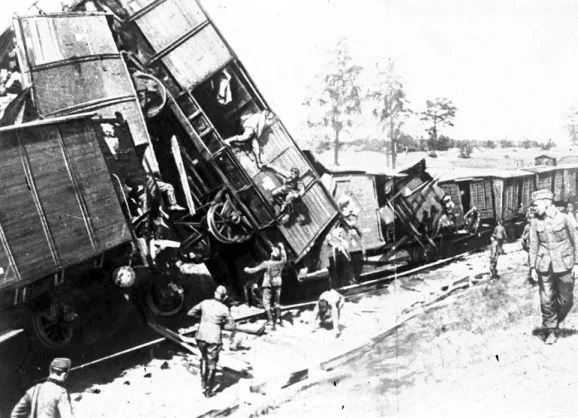 Destroyed trains