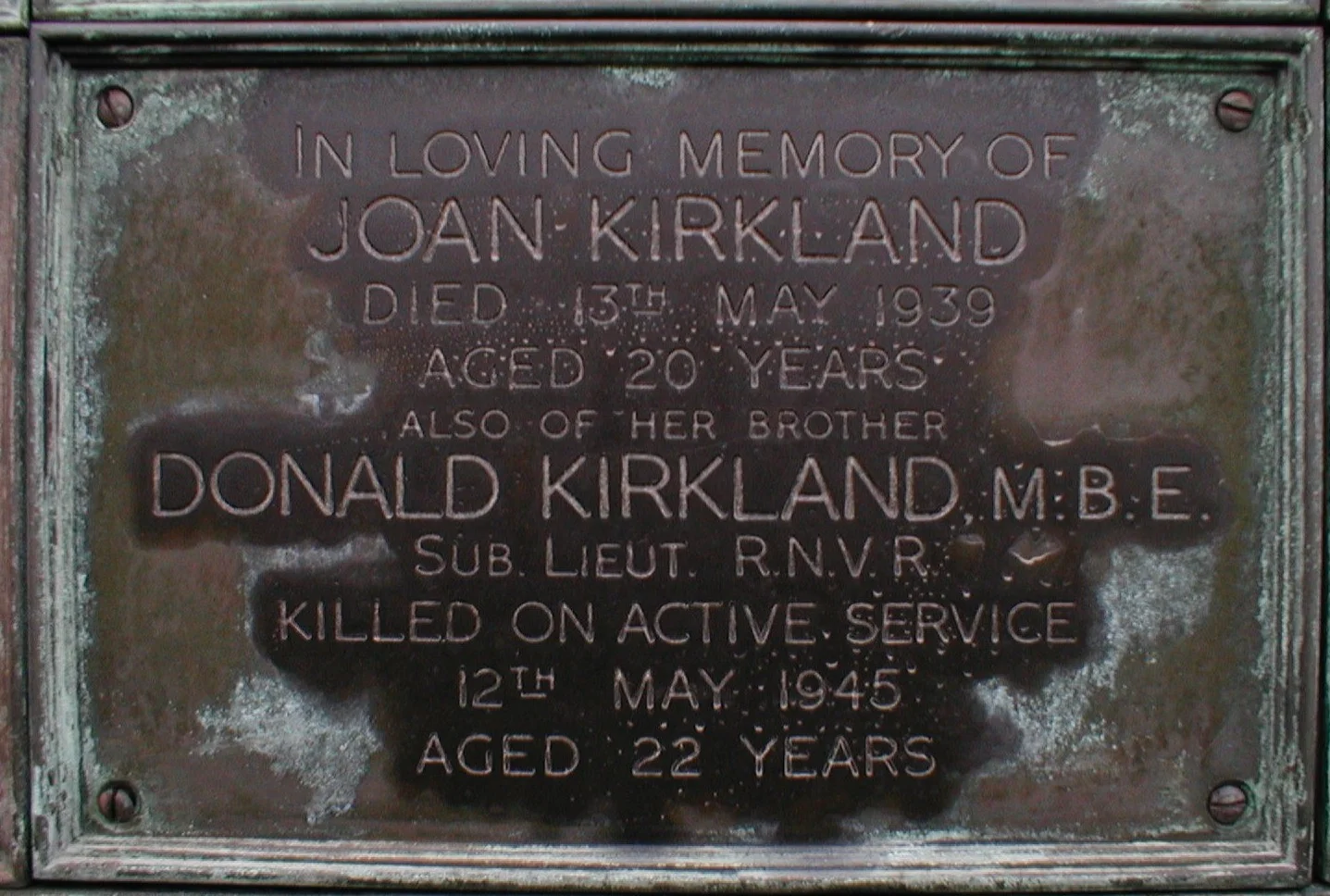 Donald KIRKLAND  MBE