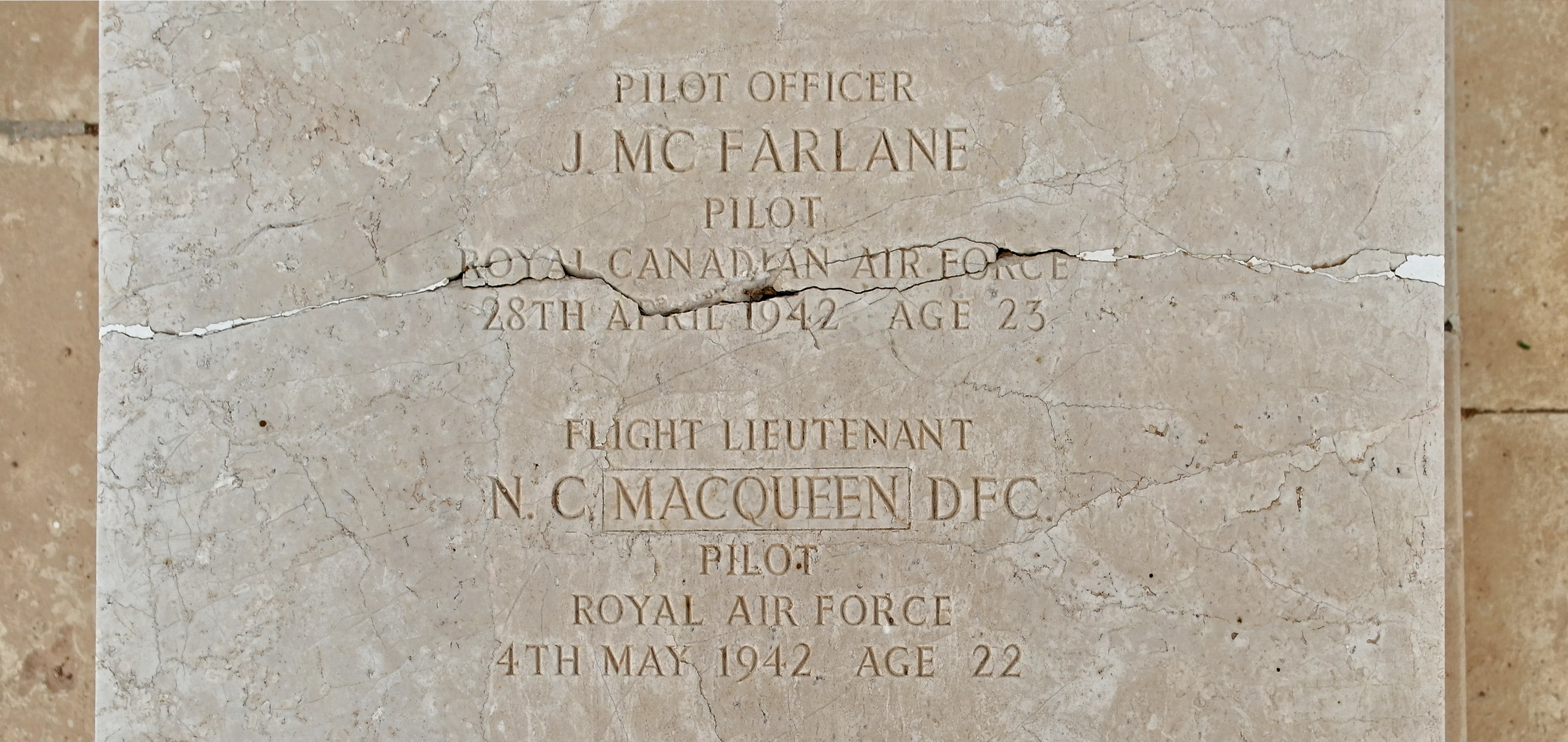 E2. JOHN MCFARLANE,   NORMAN CARTER MACQUEEN  DFC  (1)