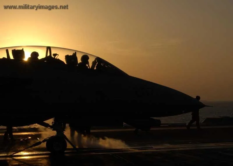 F-14 at sunset