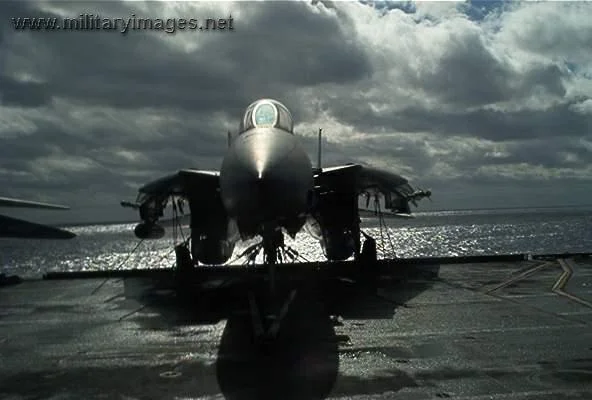 F-14 on a cloudy day