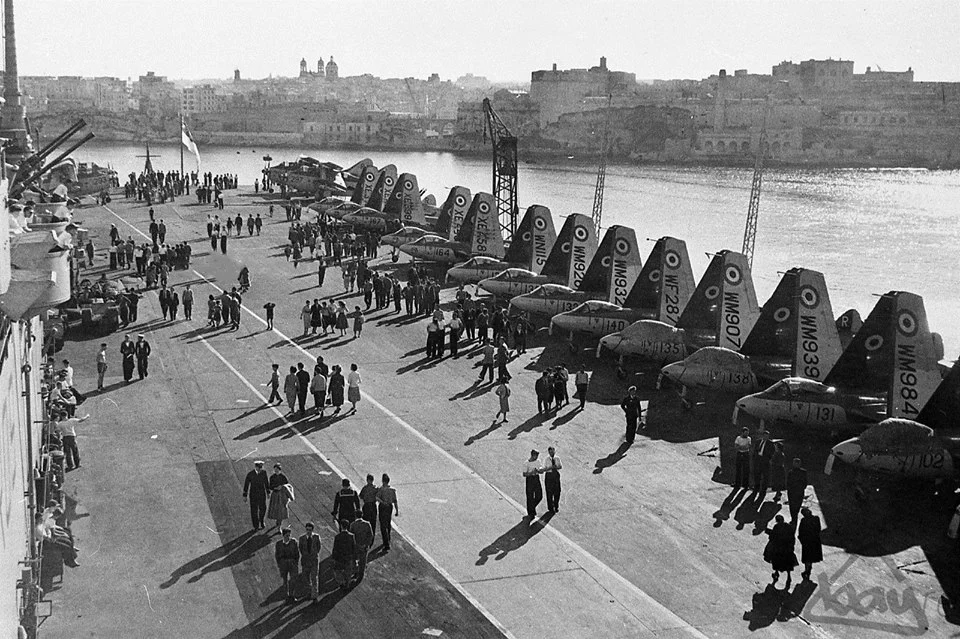 Famlies Day On Flight Deck Of HMS Ark Royal