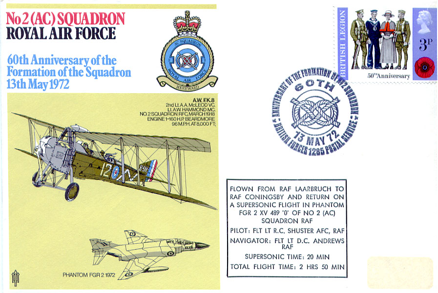 First day Cover No.2(AC) Squadron RAF
