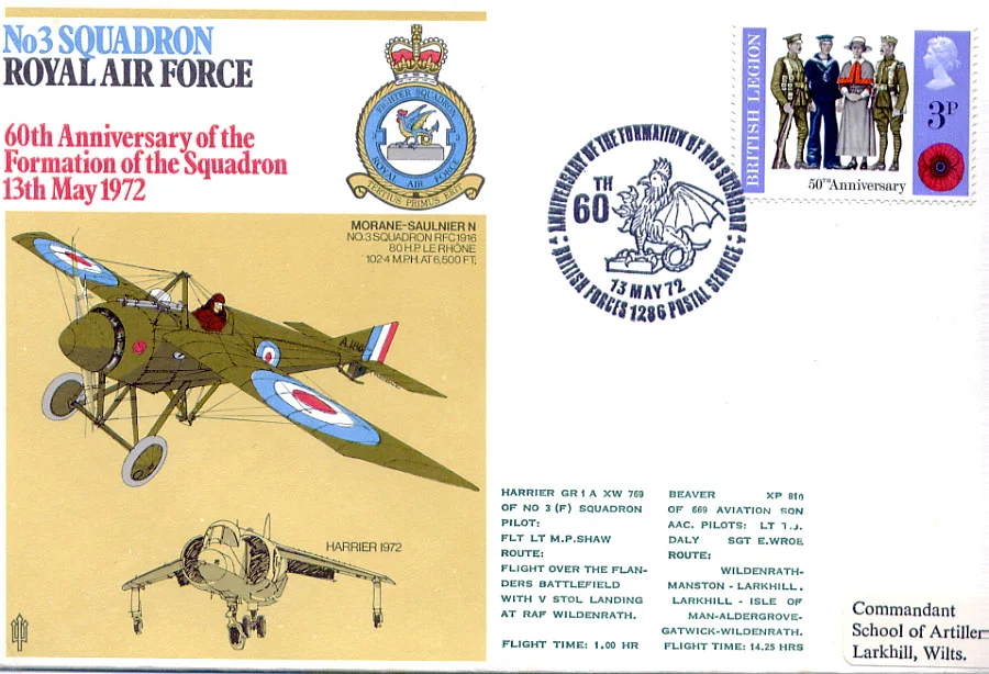 First day Cover No.3 Squadron RAF