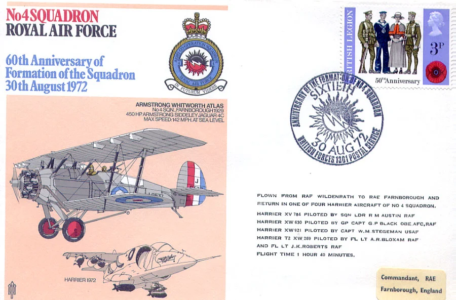 First day Cover No.4 Squadron RAF