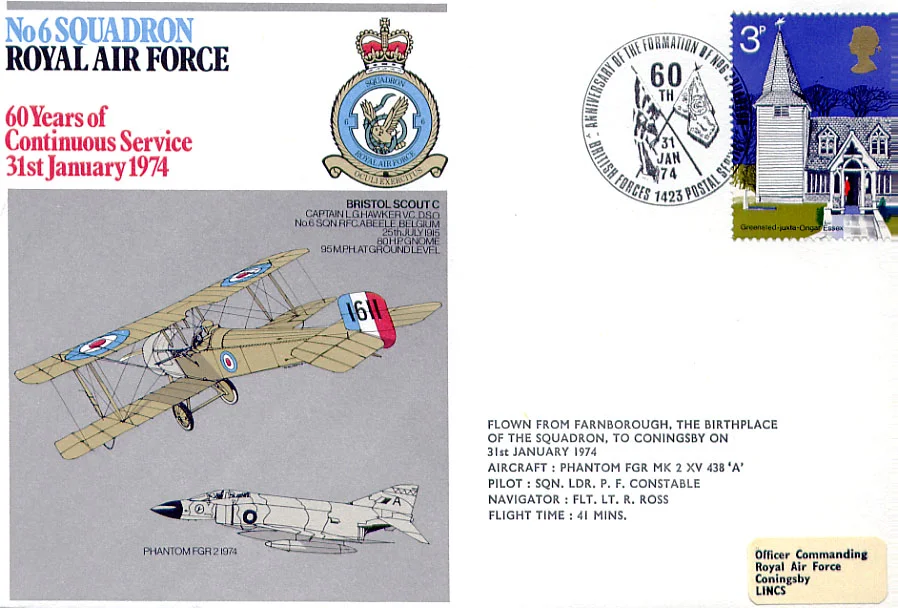First day Cover No.6 Squadron RAF