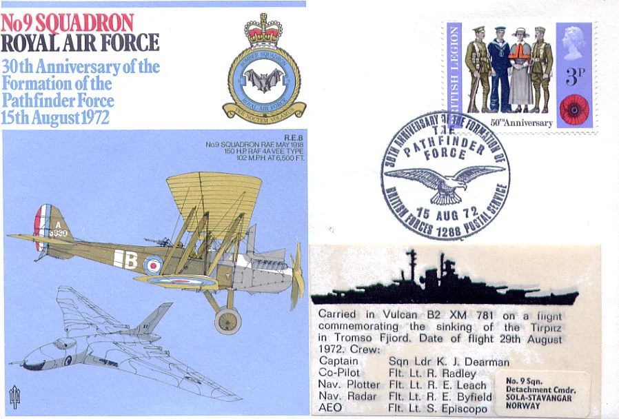First day Cover No.9 Squadron RAF