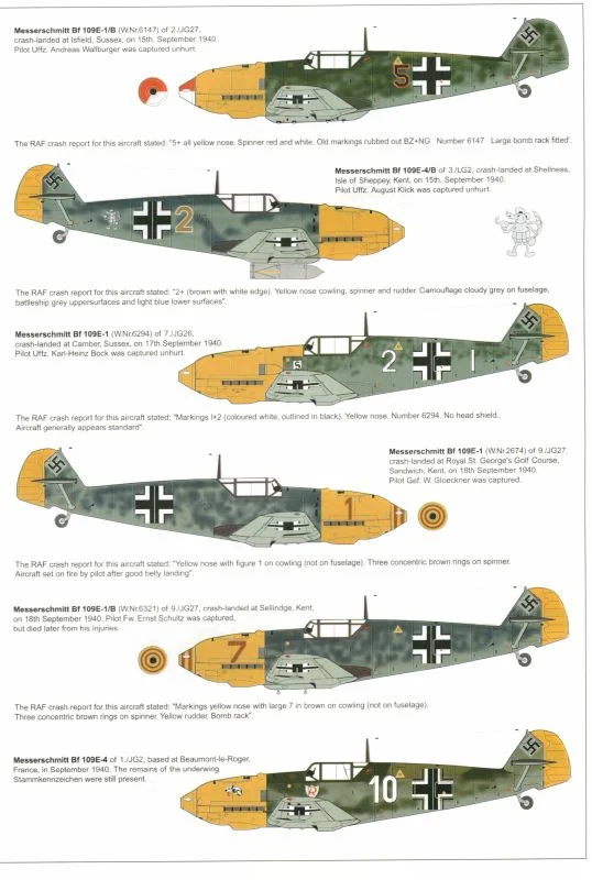 For-aero-modelers-messerschmitt-bf-109-e-camouflage-and-markings-1940 ...