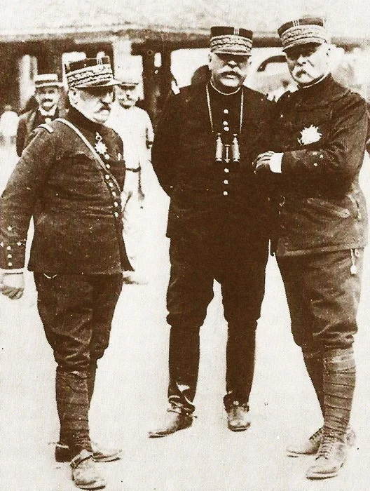 French Generals Castelnau, Joffre & Pau