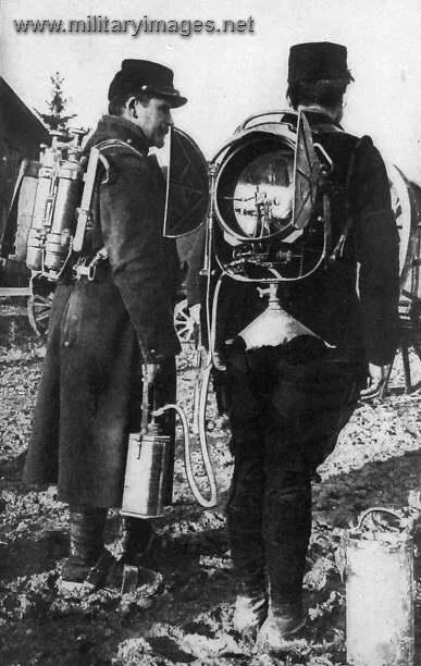 French portable searchlight