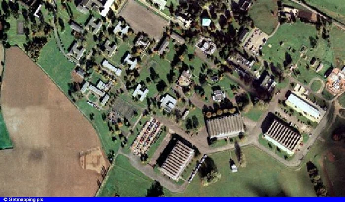 Gamecock Barracks Nuneton from the air