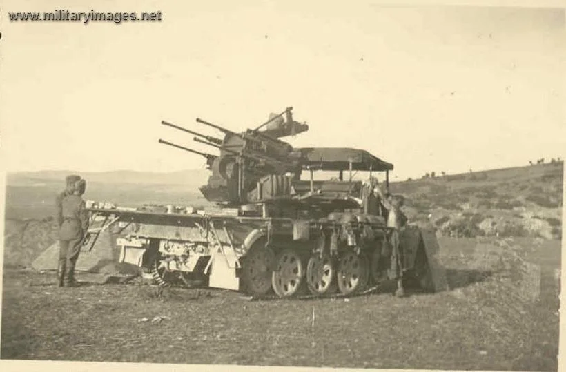 German AA-gun on half-track chassis