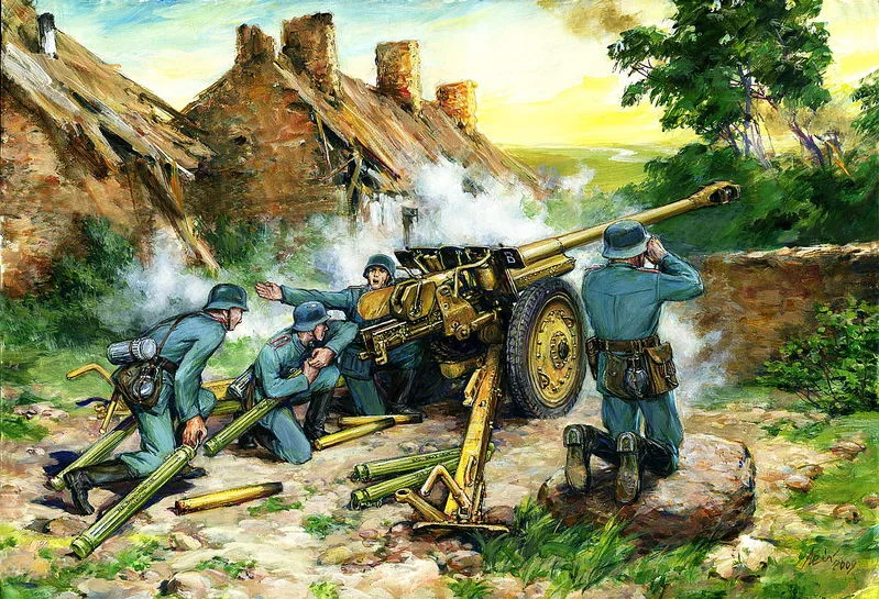 German Artillery painting