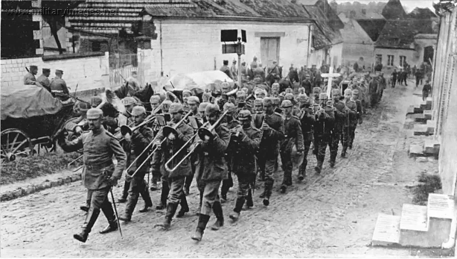 GERMAN BAND PLAYING ON THE MARCH