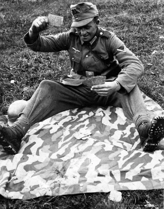 German soldier playing cards