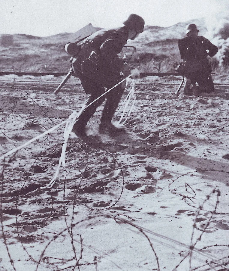 German Troops Beach Defences