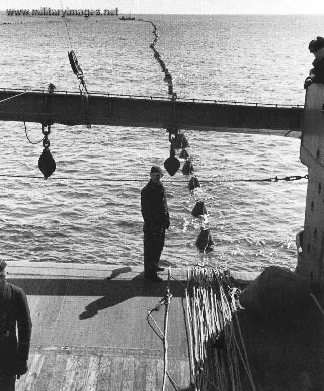 Germans layed a submarine net across Gulf of Finland