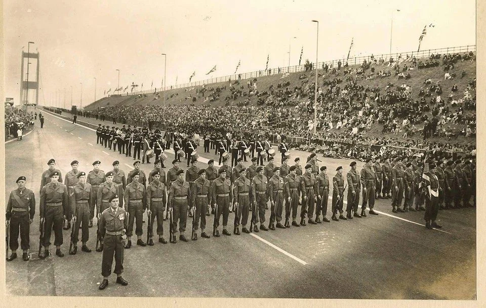 Glosters On The Severn Bridge When It Was Opened