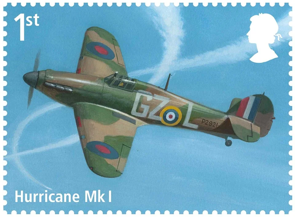 hawker hurricane british stamp