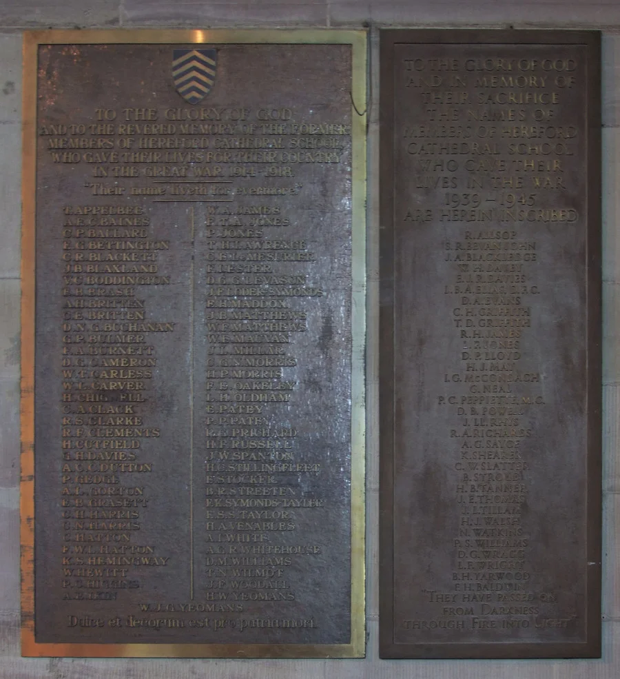 Hereford Cathedral School War Memorial