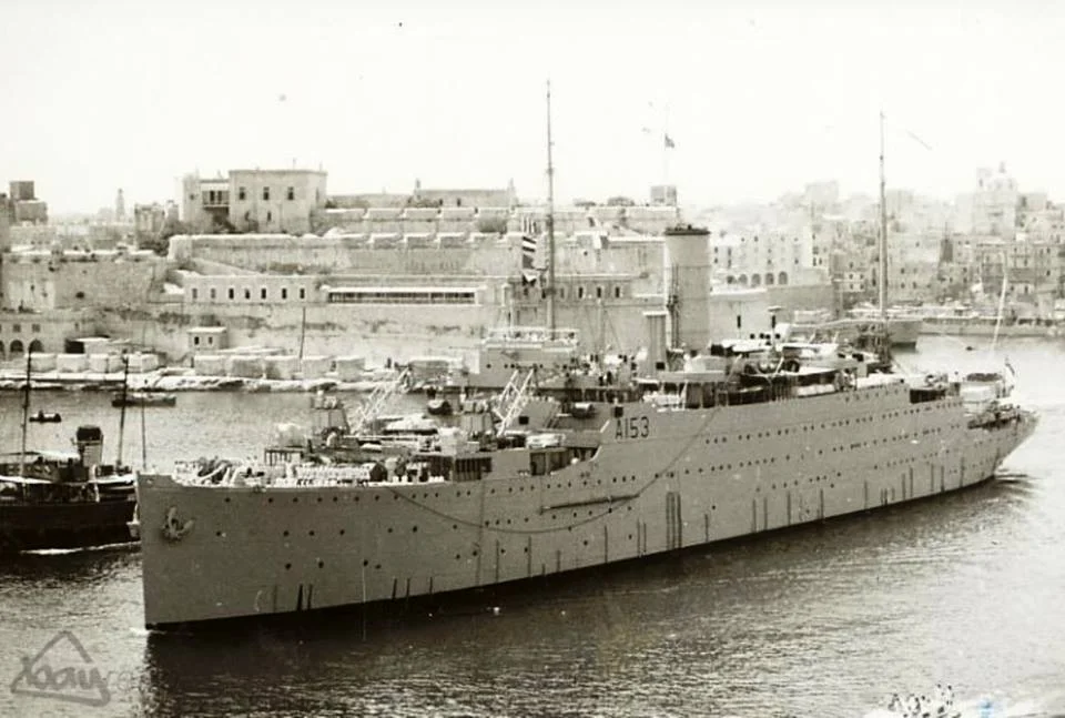 HMS Ausonia   Grand Harbour, Malta. 1963