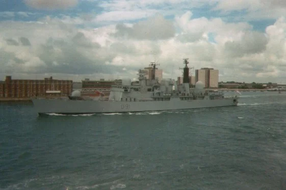 HMS Nottingham leaving Portsmouth