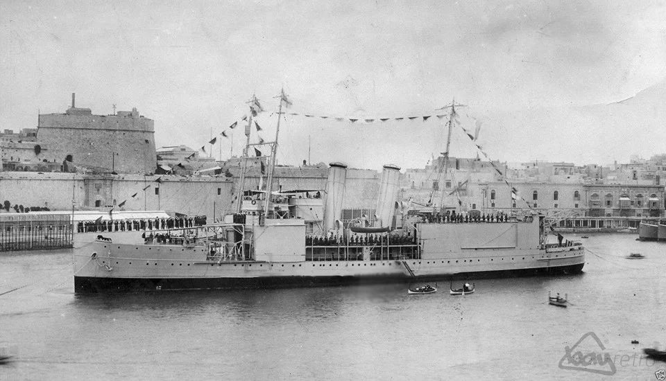 HMS Pegasus, In Grand Harbour 1922 Seaplan Carrier