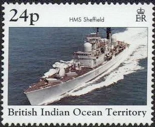 HMS Sheffiled Stamp