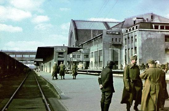 Hungarian Soldiers at Railway Station