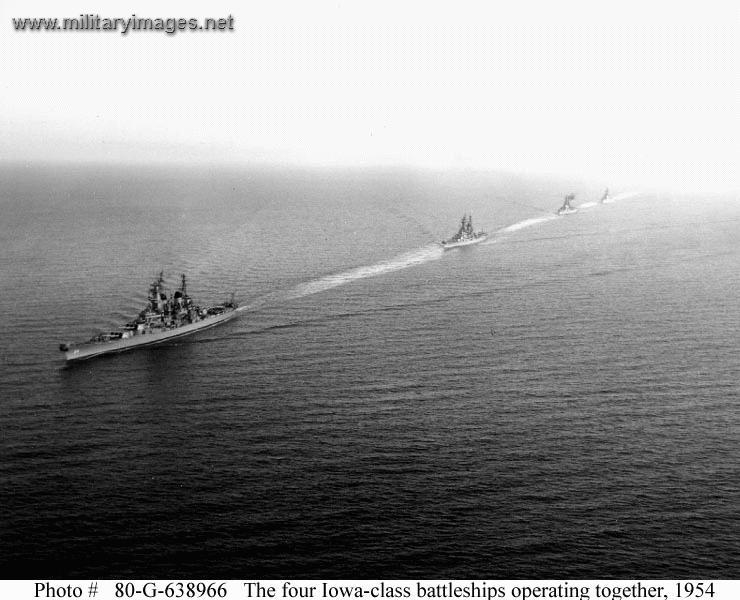 Iowa class battleships 1954